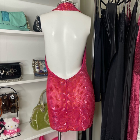 rhinestone cowl neck dress - Picture 7 of 8